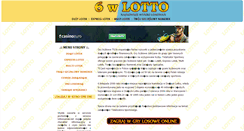 Desktop Screenshot of 6-w-lotto.kasyno-gier.pl